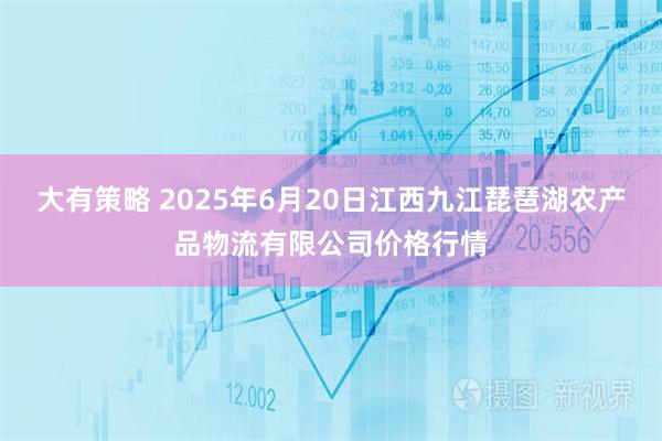 大有策略 2025年6月20日江西九江琵琶湖农产品物流有限公司价格行情